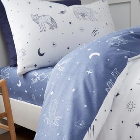 Flanelowe prześcieradło dziecięce z gumką 90x190 cm Starlight Animals – Bianca