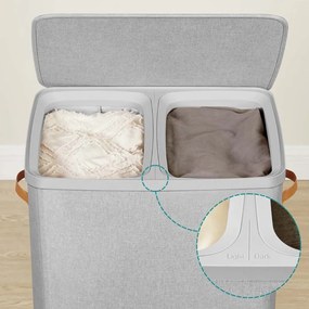 SongmicsHome Kosz na bieliznę TALIA 170 l, 56×40×75 cm, jasnoszary