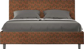 Łóżko bez stelaża tapicerowane 160x200 tkaniny Era 04 Pomarańczowy Adele