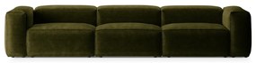 Zielona sztruksowa sofa 364 cm Bergamo – Cosmopolitan Design