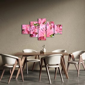 Obraz - Różowe lilie (125x70 cm)