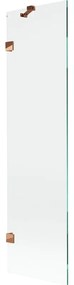 Mexen Lunar parawan nawannowy 1-skrzydłowy 50 x 150 cm, transparent, różowe złoto - 897-050-000-60-00