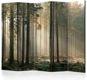 Parawan akustyczny Pejzaże 225x172 cm 5-częściowy zielony ARTGEIST B