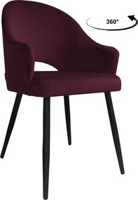 Krzesło Velvet tkanina Welur noga metalowa : Kolor nogi - Czarna stożek, Kolor tkaniny - VELVET - MG02, Typ siedziska - Siedzisko obrotowe 360°