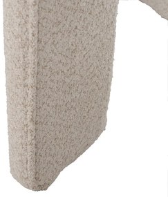 Beżowy fotel z materiału bouclé – Ixia