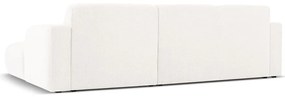 Biały narożnik z materiału bouclé (prawostronny) Molino – Micadoni Home