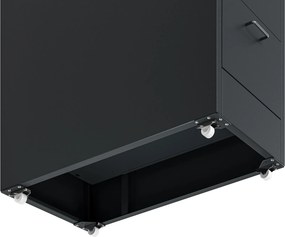 Szafka kartotekowa na kółkach, metalowa, 8 szuflad, na dokumenty, antracytowa, 300x1100x600 mm: SARA V8