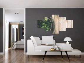 Obraz sukulentów w szkle (125x70 cm)