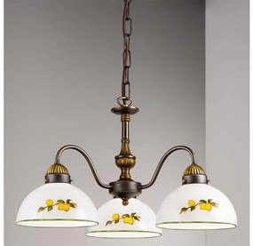 Kolarz 731.83.126 - Żyrandol na łańcuchu NONNA 3xE27/75W/230V cytryny