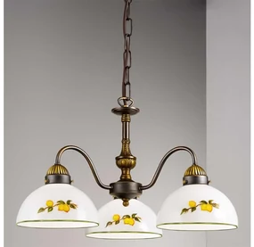 Kolarz 731.83.126 - Żyrandol na łańcuchu NONNA 3xE27/75W/230V cytryny
