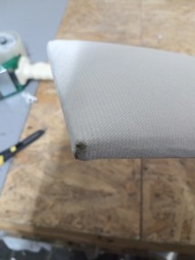 PROMOCJA Tapicerowany panel ścienny FRAME PAROS 15x90 cm, kremowy II gatunek