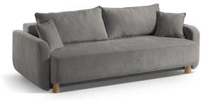 Szara rozkładana sofa ze schowkiem 231 cm Elen – Micadoni