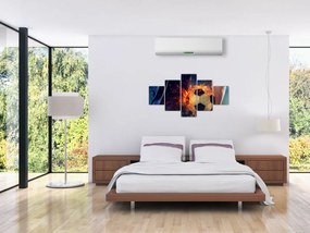 Obraz - Piłka w ogniu (125x70 cm)