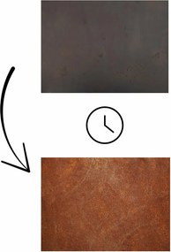 Stora Drewutnia ogrodowa 120 x 120 x 40 cm, corten CORGARDEN 1036