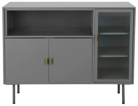 Szara metalowa witryna 104x80 cm Rosalie – Støraa