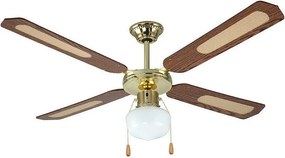 Wentylator sufitowy 4 łopatki 1 lekki D.130 cm 70w kolor ORZECH DA54011