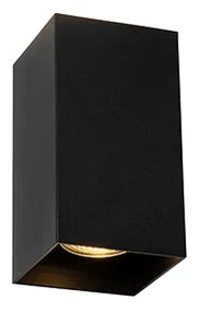 Designerska kwadratowa lampa ścienna czarna - Sabbir