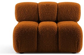 Pomarańczowy moduł sofy z materiału bouclé (moduł środkowy) Bellis – Micadoni Home