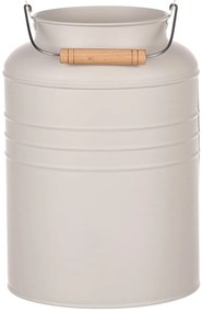 Metalowy wazon Pail szaro-brązowy, 13 x 18 x 26 cm
