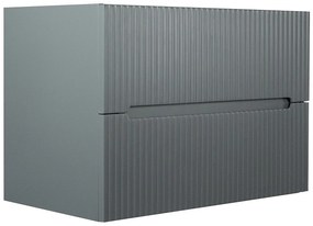 Szafka łazienkowa wisząca ryflowana szara - 80 cm - PAVANI