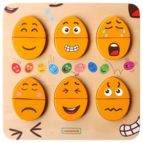 Masterkidz tablica do nauki emocji drewniane jajka jaki humor? montessori