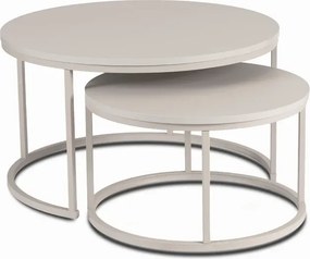 Zestaw Stolików Kawowych NELLY MAX 60 cm/80 cm Kaszmir Nowoczesny