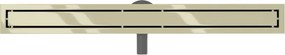 Mexen Flat 360° M13 odpływ liniowy obrotowy 2w1 90 cm, złoty - 1510090-40