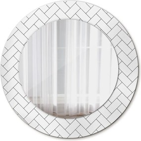 Lustro dekoracyjne okrągłe Jodełka