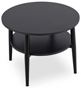 Stolik Kawowy Okrągły PAULO 60 cm Czarny Nowoczesny Loft