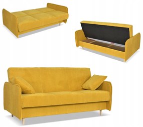 Kanapa sofa Alvo rozkładana wersalka funkcja spania pojemnik Family miodowa