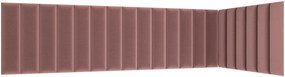 Tapicerowany panel ścienny QUADRATTA 20x60 cm - różne kolory Kolor: Jasnoszary