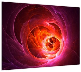 Nowoczesny obraz różowej abstrakcji (70x50 cm)