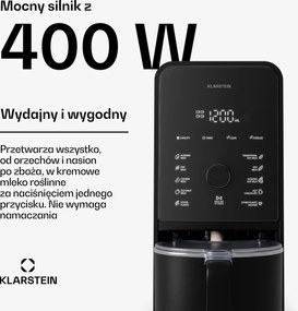 Klarstein Marcia Touch 400W 0.8L Maszyna Do Mleka Roślinnego Czarny