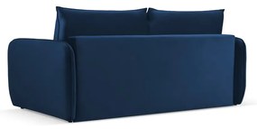 Ciemnoniebieska aksamitna rozkładana sofa 214 cm Vienna – Cosmopolitan Design