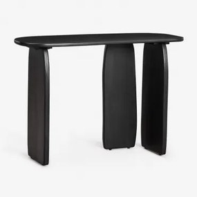 Konsola Do Przedpokoju 110x45 Cm Z Drewna Mango Agathe Nizina Czarna - Sklum