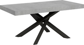 Stół rozkładany 200/304x90 cm Volantis cementu nogi antracytowe