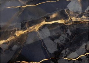 Obraz - Czarny - złoty dekor (70x50 cm)