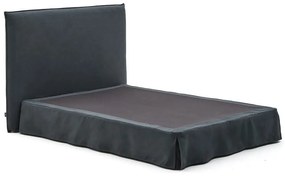 Antracytowe tapicerowane łóżko dwuosobowe 160x200 cm Jaira – Kave Home