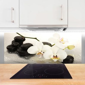 Szkło Ozdobne do Kuchni Egzotyczny Biały Storczyk