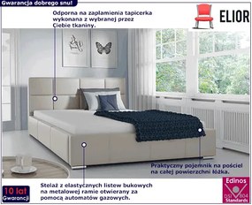 Łóżko tapicerowane Caner 200x200 - 44 kolory