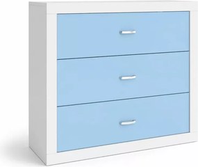 Komoda młodzieżowa Seal 100 cm nowoczesna do pokoju dziecięcego MDF biała i kolorowa