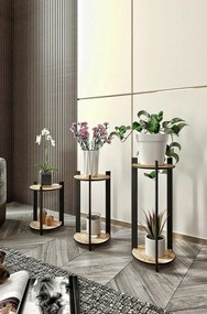 Stojak na kwiaty Flower Desk Round – dąb