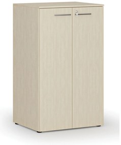 Szafa biurowa z drzwiami PRIMO WOOD, 3 półki, 800 x 640 x 1335 mm, brzoza