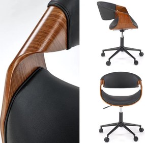 Obrotowe krzesło biurowe ze sklejki giętej Bilbo Halmar