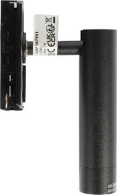 Nowoczesny reflektor czarny do systemu szynowego 1-fazowego - Iconic Ivy