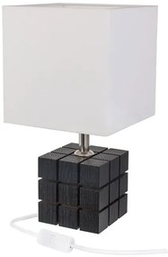 Czarna drewniana lampka stołowa kostka - 3X S230 H3-D12