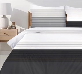 Pościel Bawełniana Greno Premium Bianco Nero 200x220 Czarna GRENO