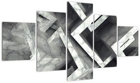 Abstrakcyjny obraz kostek (125x70 cm)