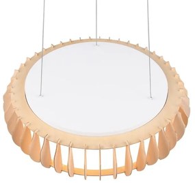 Biało-naturalna lampa wisząca LED ø 60 cm Monte – Trio