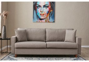 Jasnobrązowa rozkładana sofa 210 cm Eva – Balcab Home